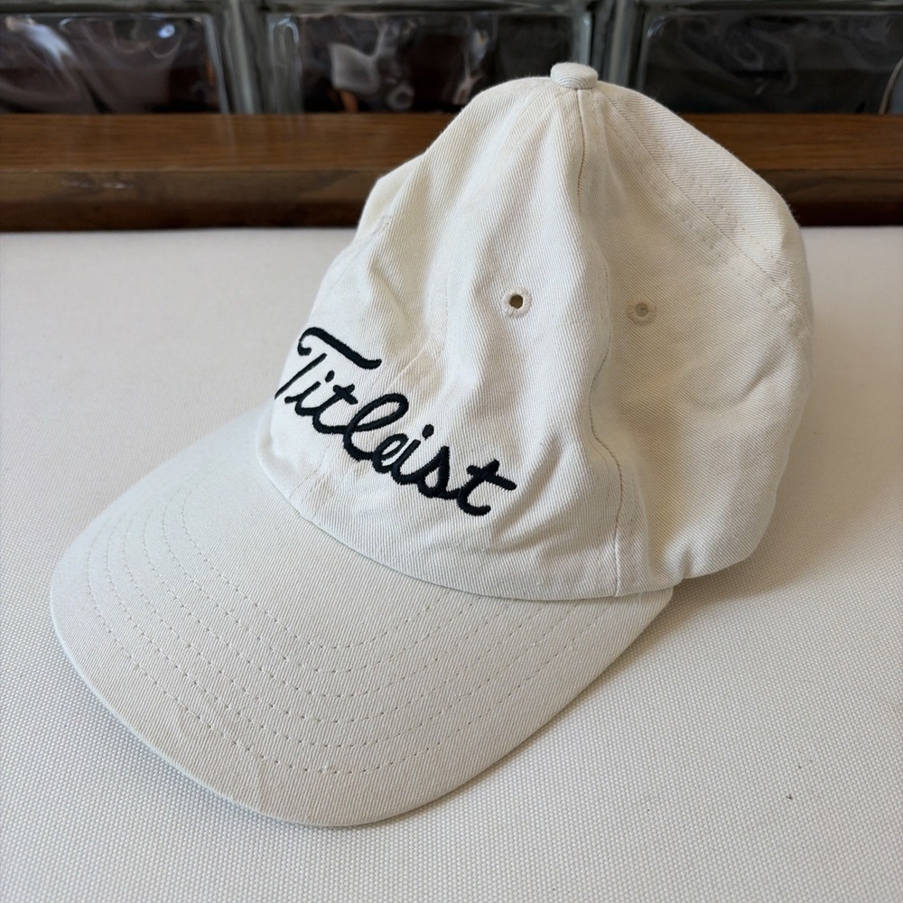 Vintage Titleist Texace Hat White Strap Made USA Golf 90s Princess Anne Club - Picture 2 of 9